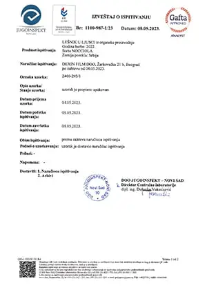 PG “Lešnik 1804” - Plantaža lešnika sorte Nocciola, Giffoni i Romana uzgajane po organskim principima